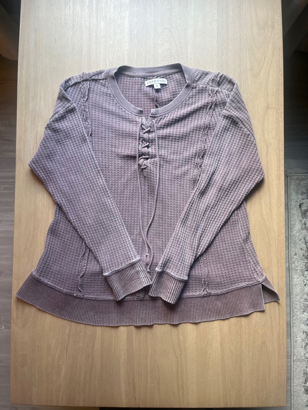 Frye & Co Women’s Long Sleeve Mauve Top Size Medium